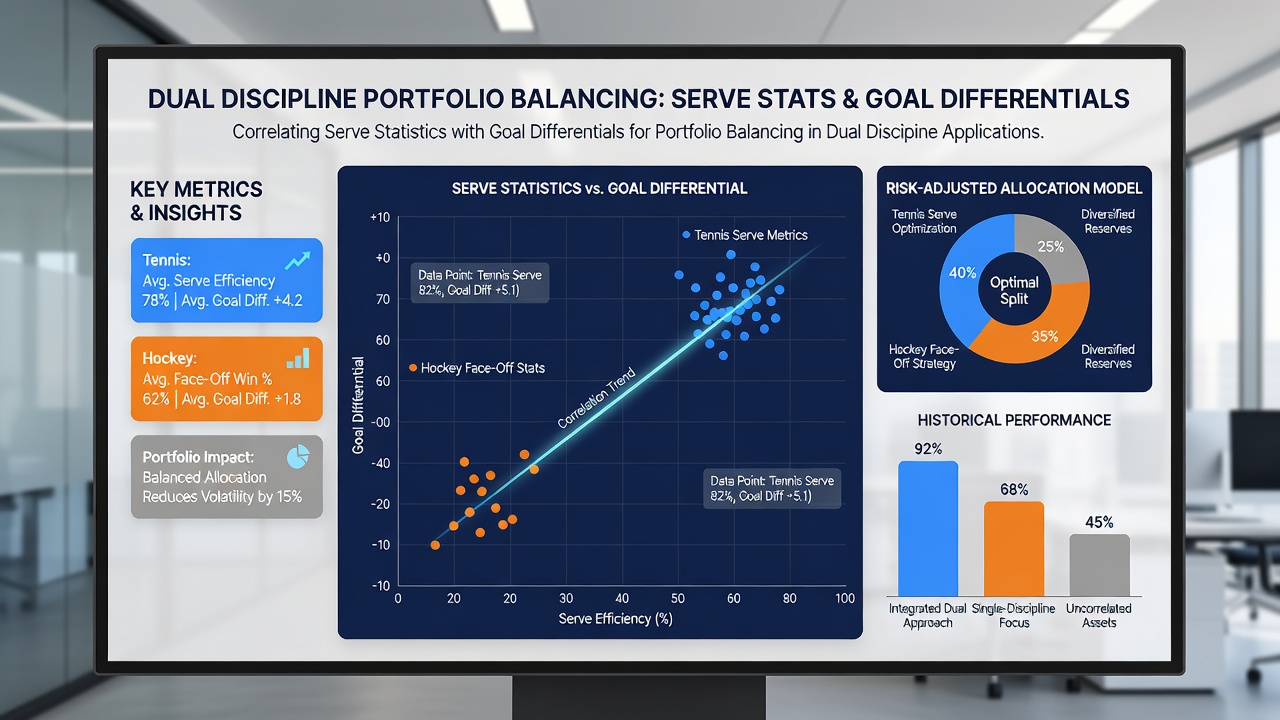 Dual chart overlay of tennis ace rates and football goal margins used in portfolio rebalancing models