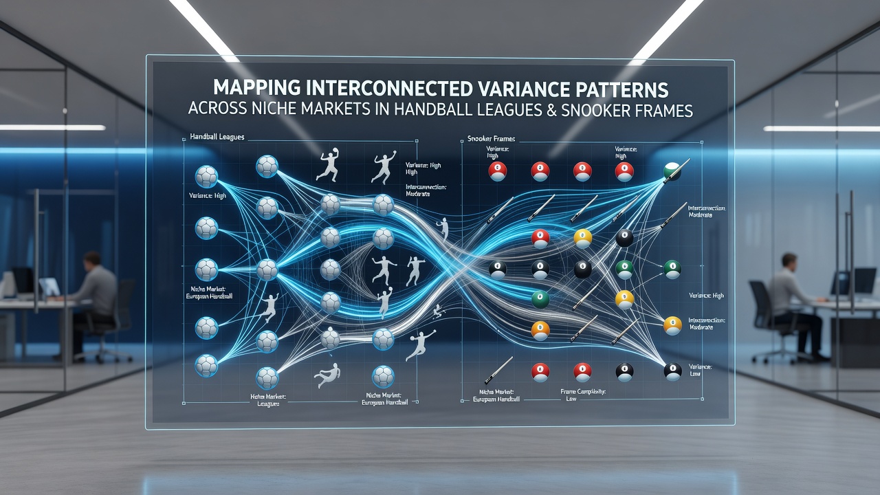 Chart illustrating interconnected variance metrics between handball and snooker data sets